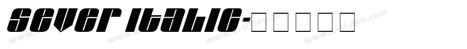 Sever Italic字体转换
